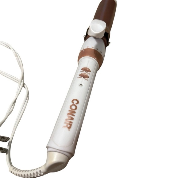 Conair Double Ceramic Hair Curling Iron 1 1/2 Inch Barrel White/Rose Gold - Picture 3 of 4